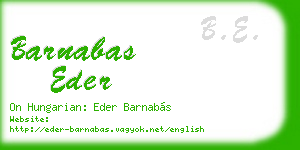 barnabas eder business card