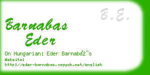 barnabas eder business card
